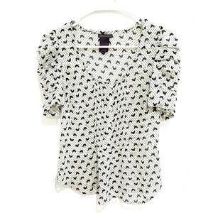 🌸✨🌟💫 - Black and white shirt sleeve button blouse - Small